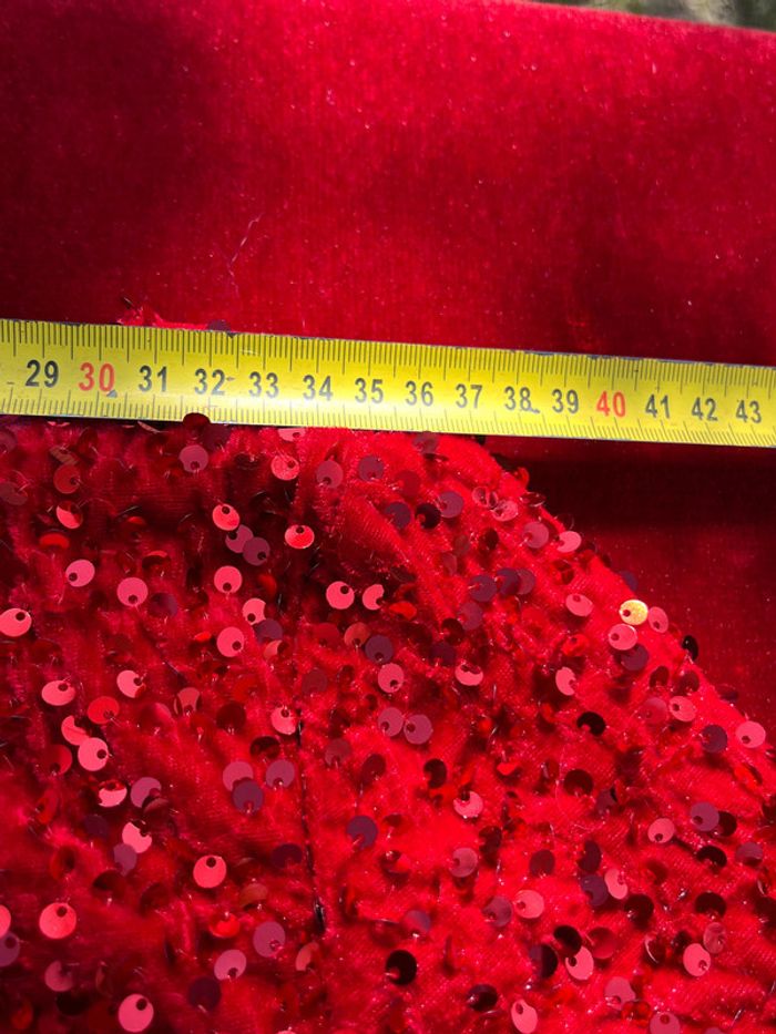 Robe longue soirée rouge paillette T S T 34/36 - photo numéro 7