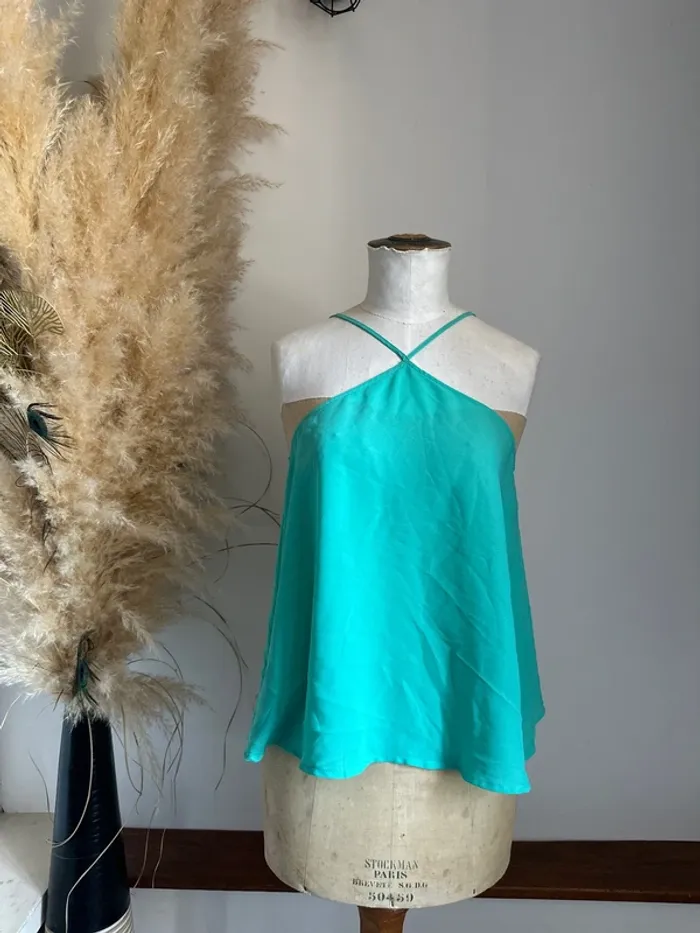 Top d’été fluide menthe 36/S