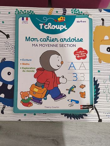 Mon cahier ardoise T'choupi ma moyenne section
