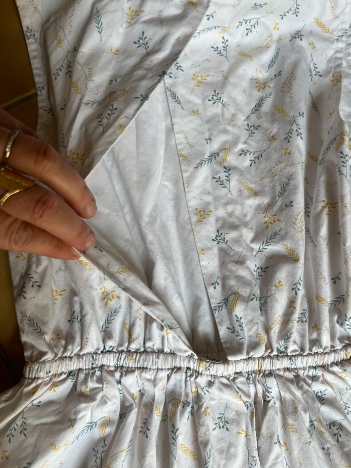 Belle robe d’été blanche motifs « feuilles » T. 12 ans /152 cm fille TBE - photo numéro 10