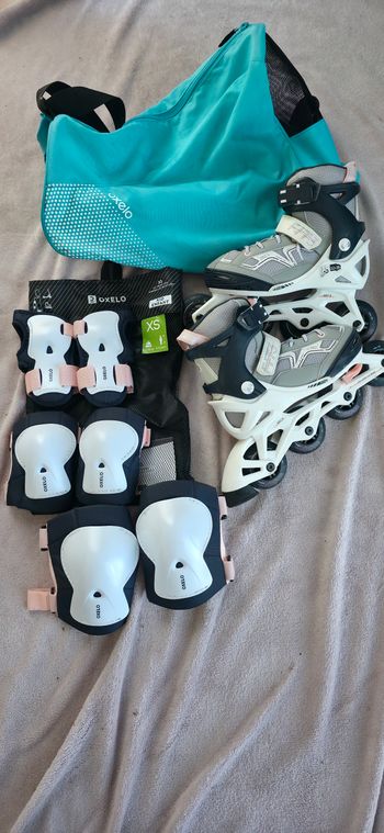 Kit Roller Enfant Oxelo (Décathlon) - Pointure 32-35 + Protections NEUVES