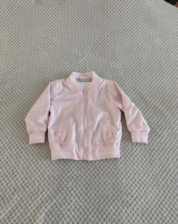 🎀 Jolie petite veste bombers rose poudré taille 74cm 9-12 mois
