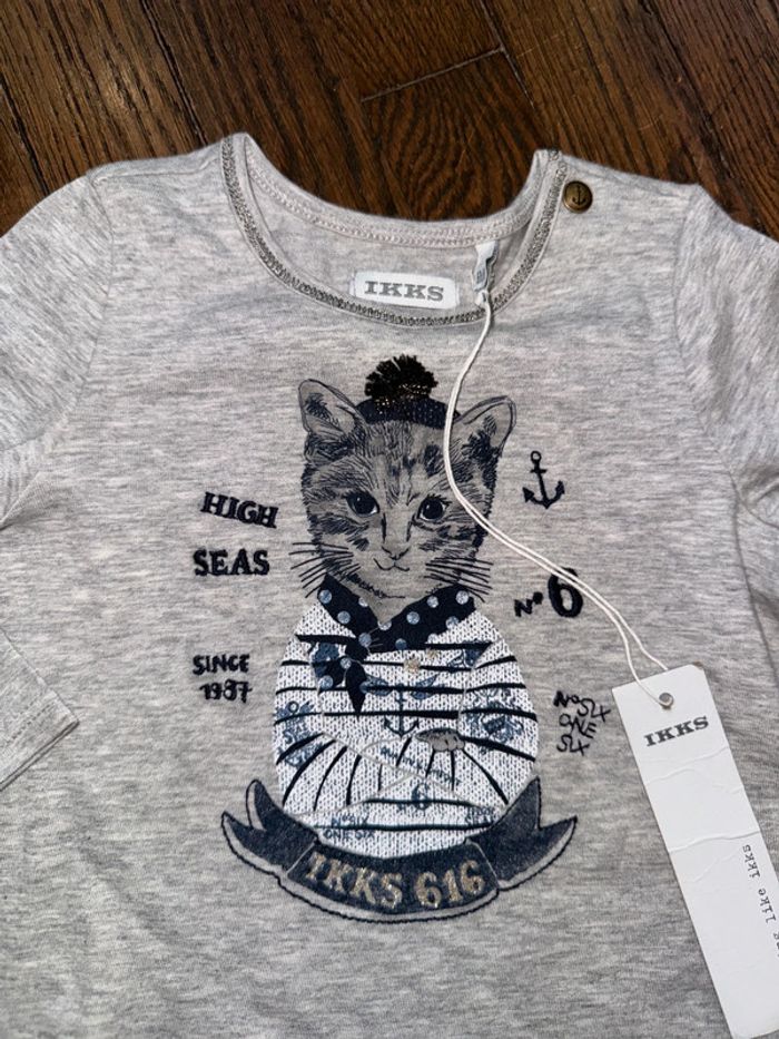T-shirt ikks 6 mois Neuf avec étiquette - photo numéro 2
