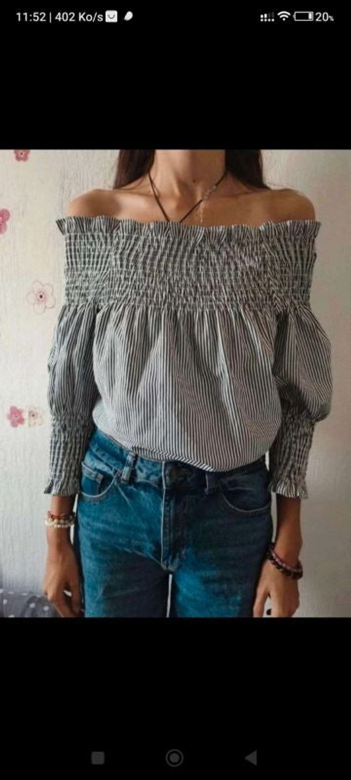 Top manches 3/4 taille unique