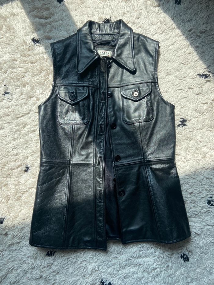 Magnifique gilet en cuir