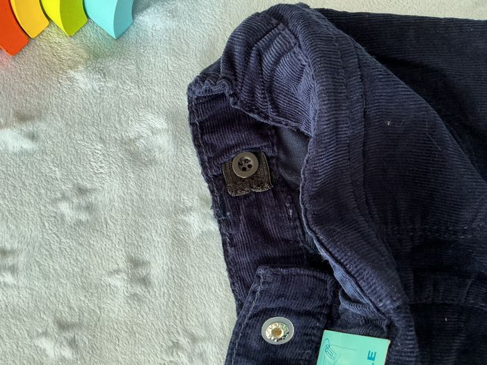 pantalon en velours marine u tout petits 12 mois taille réglable - photo numéro 9