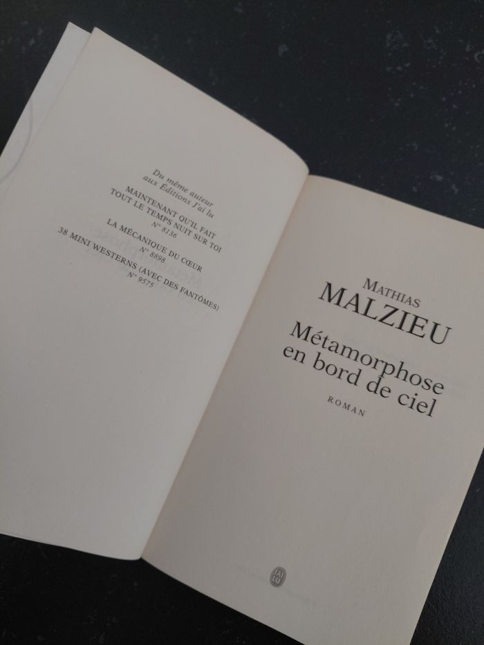Livre métamorphose en bord de ciel - photo numéro 3