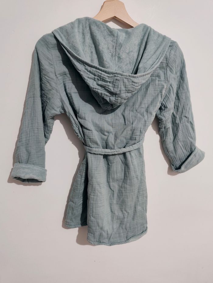 Peignoir enfant Zara 6/9ans vert menthe - photo numéro 4