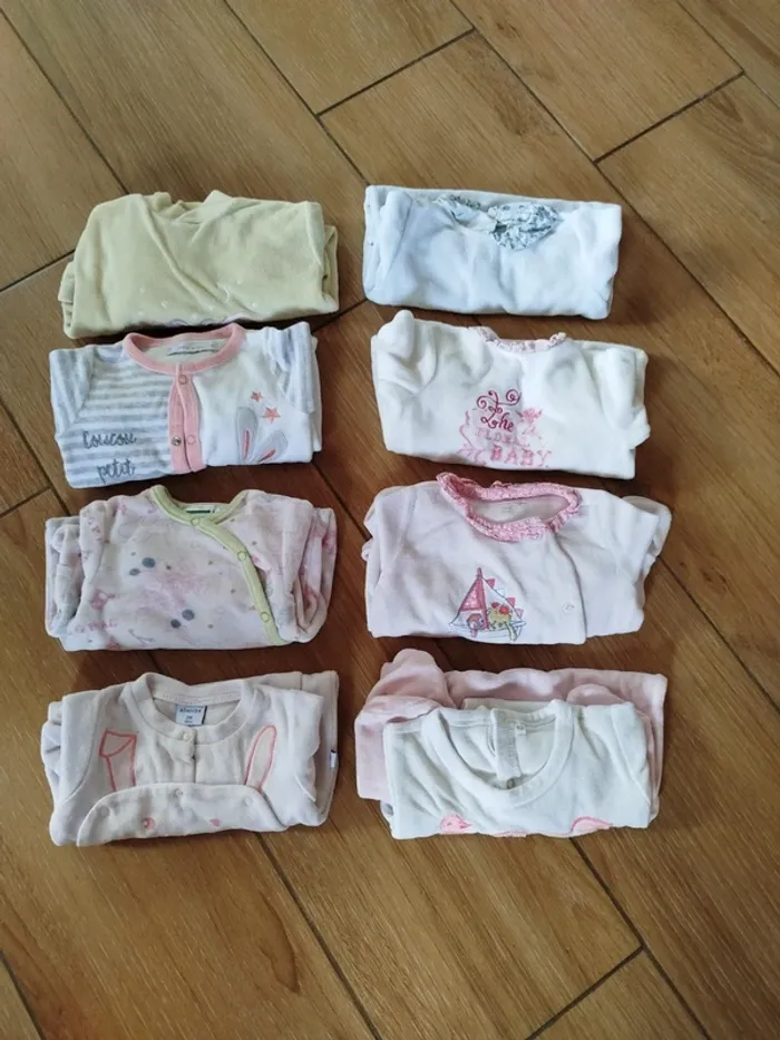 8 Pyjamas chauds bébé fille 3 mois