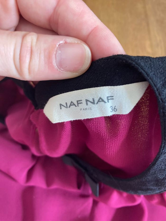 Top rose/violet avec noeud noir - photo numéro 4