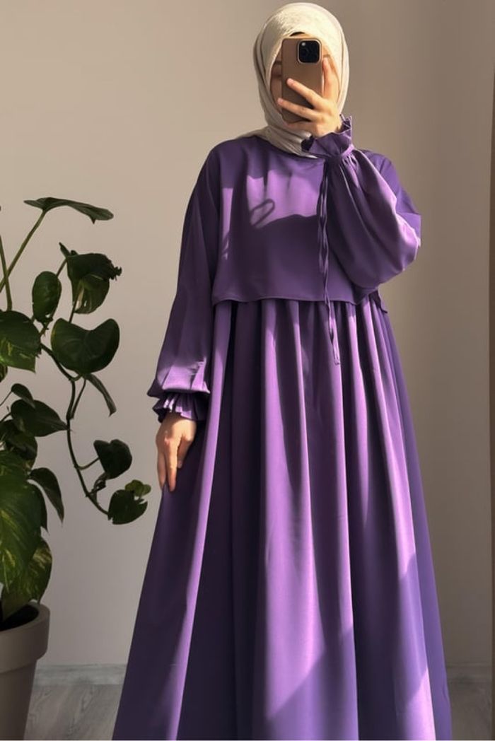 Robe Longue mauve - photo numéro 3
