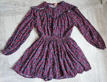 Robe manches longues fleuries 10 ans