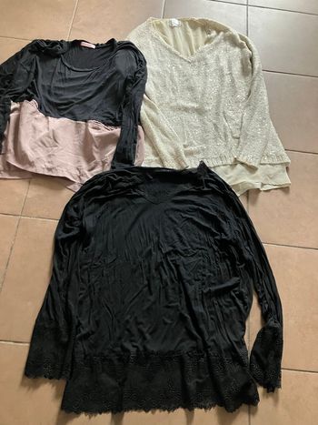 Lot 3 t-shirt manches longues taille 42