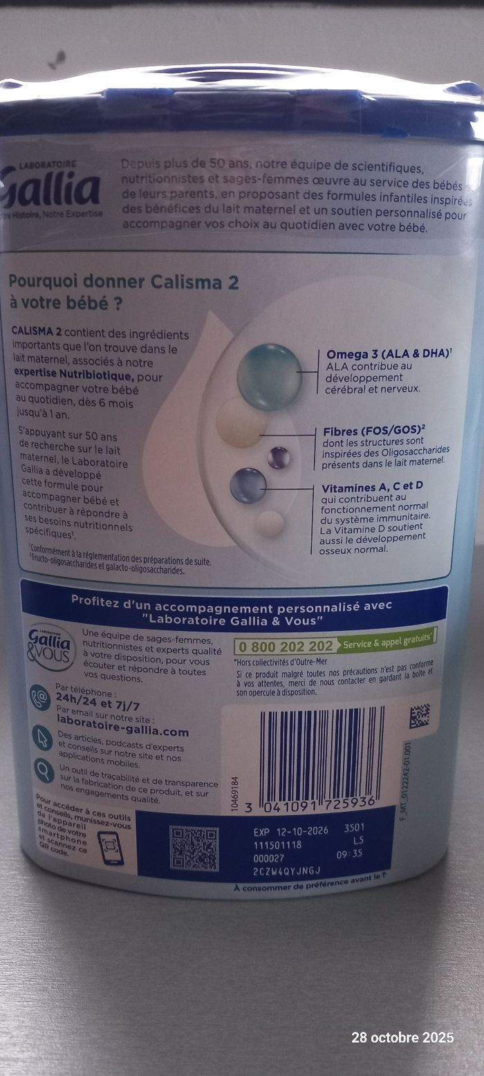 Lait gallia calisma - photo numéro 2