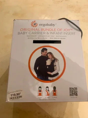 👶 Porte-bébé Ergobaby noir – Boîte & manuel inclus – Excellent état