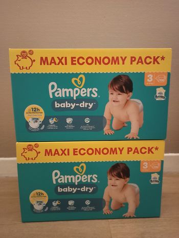 Pampers baby dry taille 3 (272 couches)