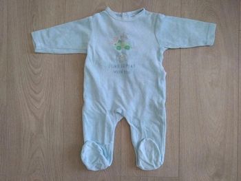 Pyjama bleu velours Tex Baby 9 mois