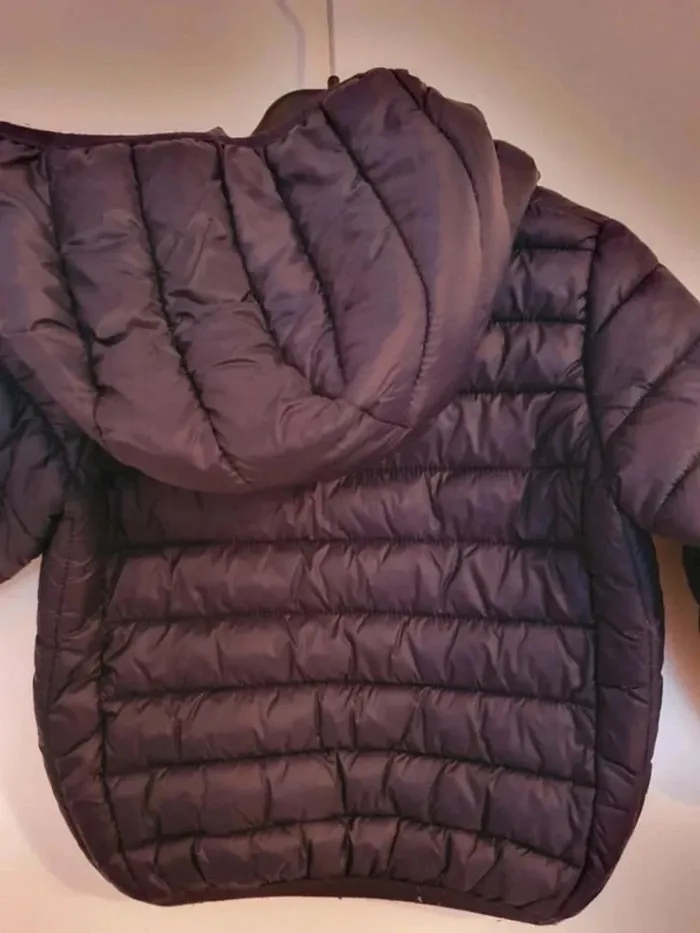 Doudoune veste coupe vent bleu marine foncé bout chou taille 2 ans - photo numéro 3