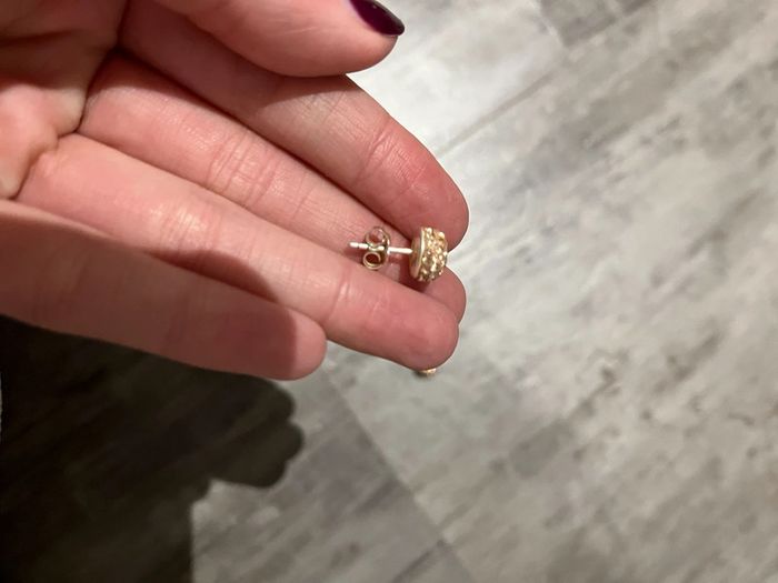 Boucles d'oreilles rose brillantes - photo numéro 2