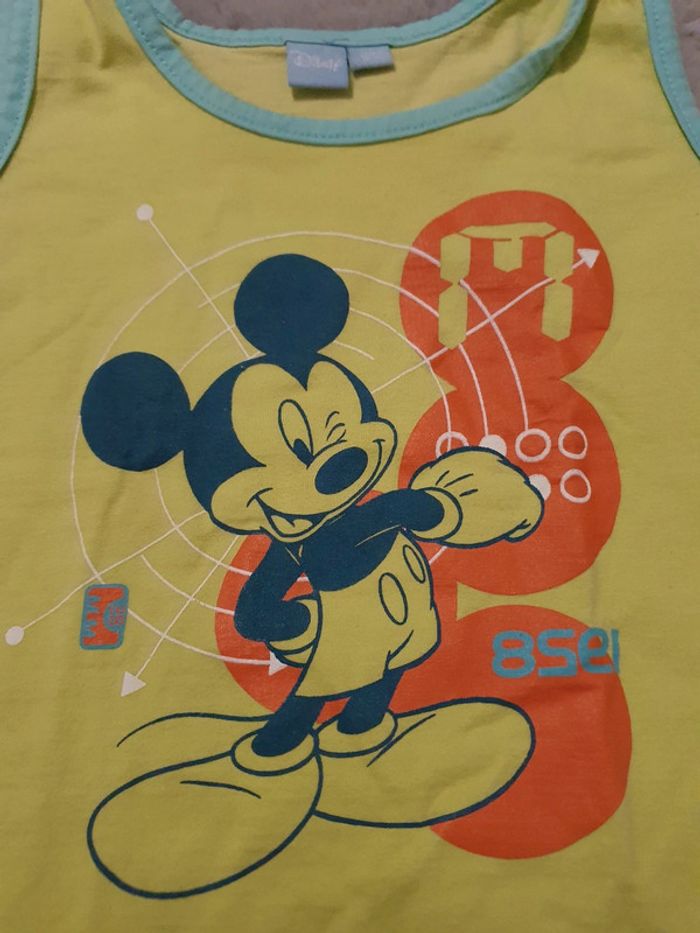 Débardeur Mickey vert et bleu Disney 12 mois - photo numéro 2
