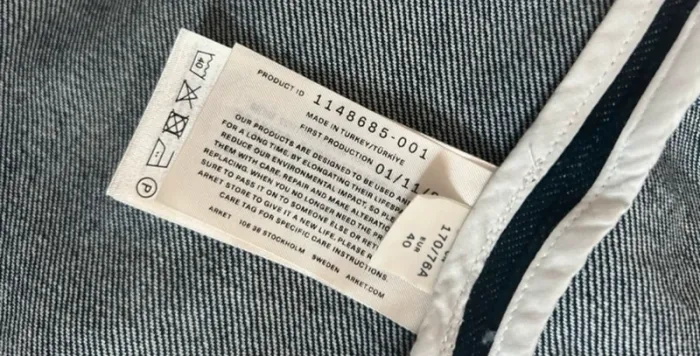 Arket veste en jean bleu femme,  taille 40 état neuf - photo numéro 9