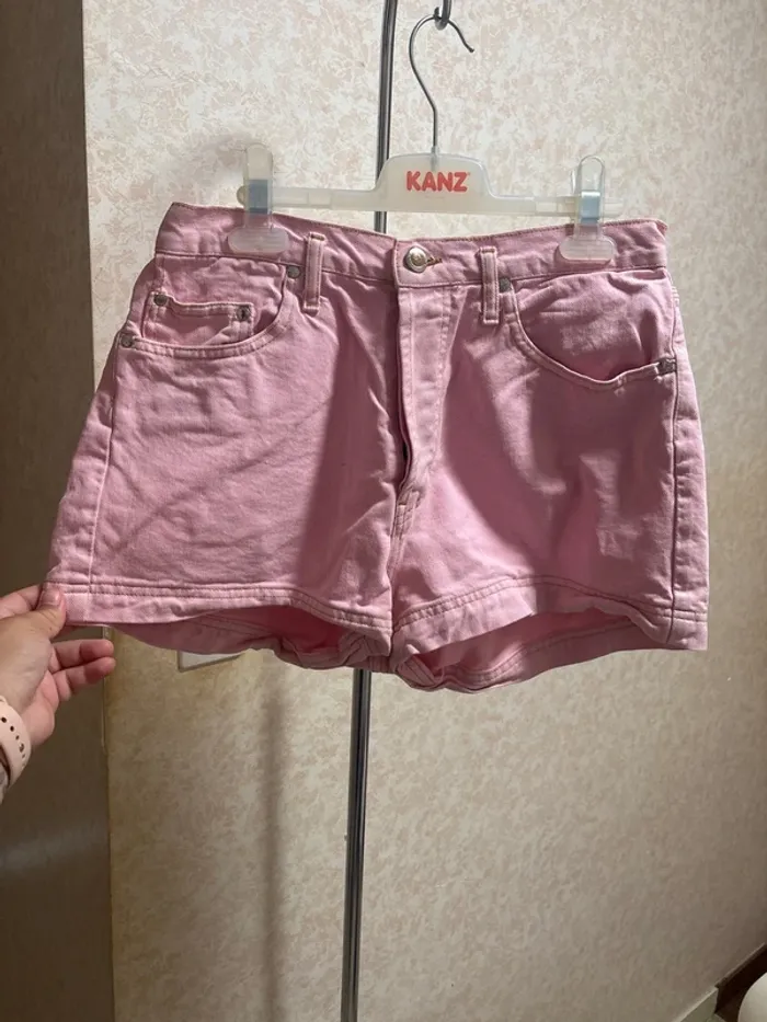 Short en jean rose vintage - Projection Prnee (taille 42)