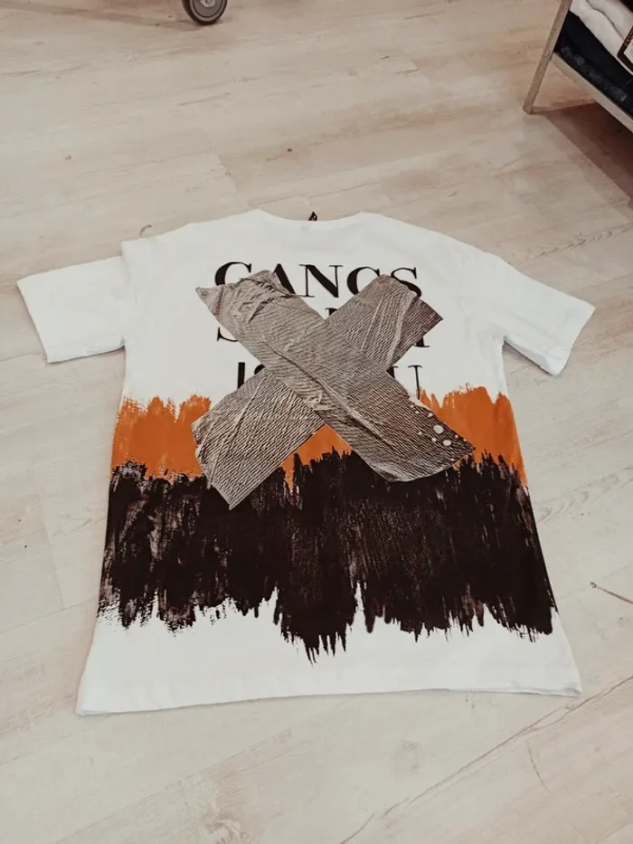 Tshirt blanc pour homme manches courtes taille S NEUF