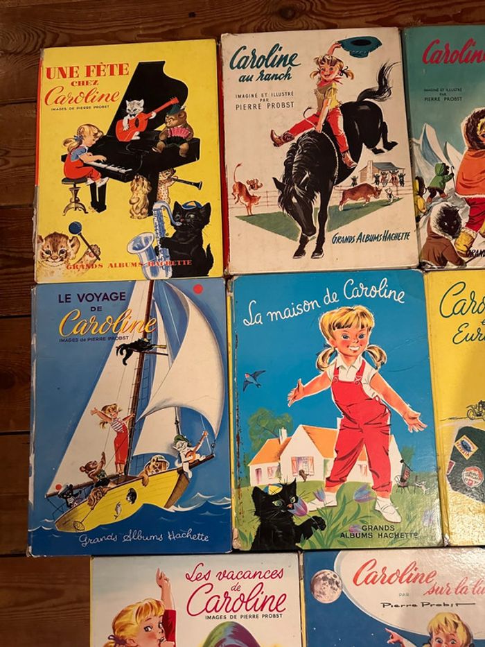 Lot de 8 livres Caroline Grands albums Hachette anciens état satisfaisant Probst - photo numéro 4