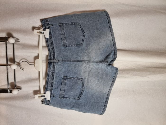 Mini-short en jean Pastille menthe - photo numéro 2