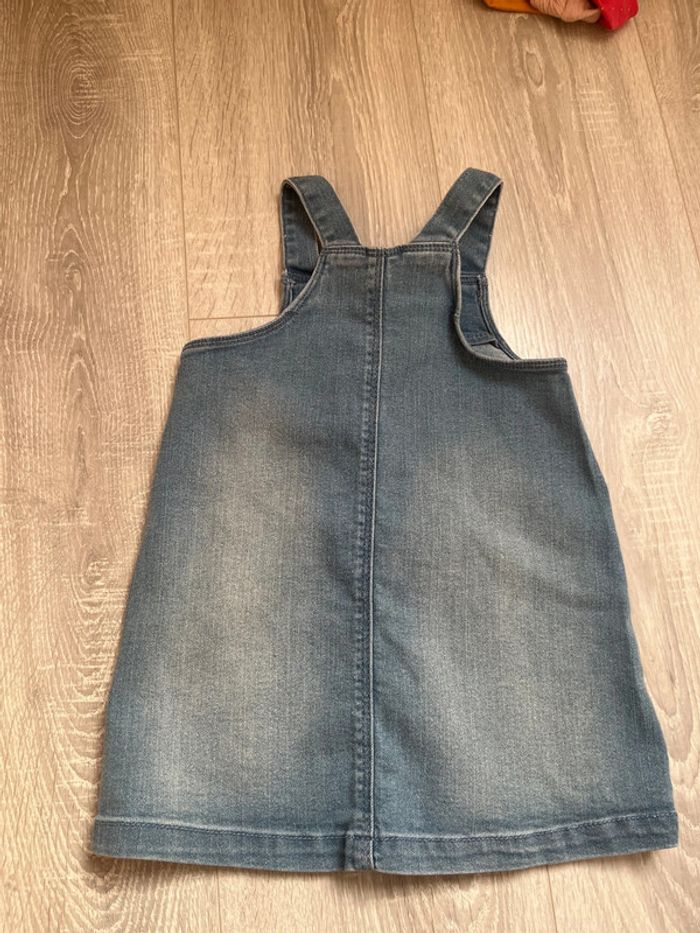 Robe tablier en jean bébé fille 9-12 mois - photo numéro 4