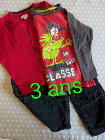 Ensemble 3 pièces 3 ans garçon