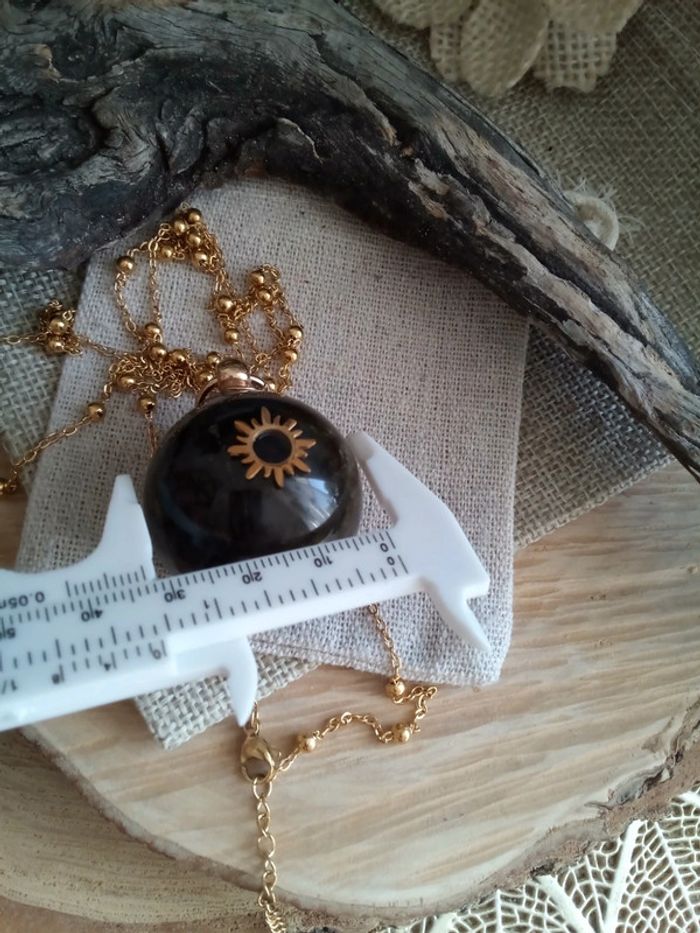 Collier sautoir protection pierre naturelle de labradorite - photo numéro 4