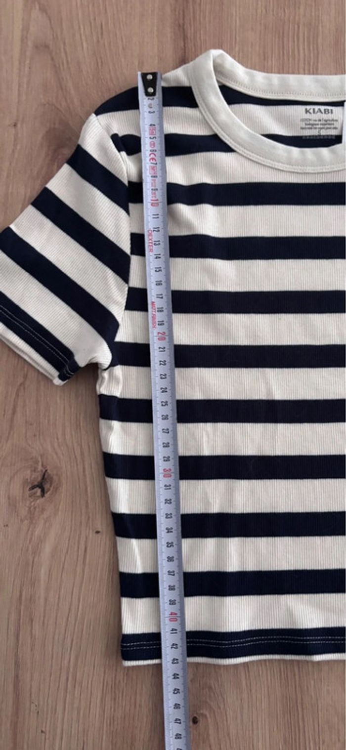 T-shirt rayé coton femme taille S / 36 marque kiabi - photo numéro 6
