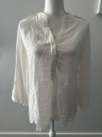 Blouse fluide blanche manches 3/4 Goa Collection T1 36 S