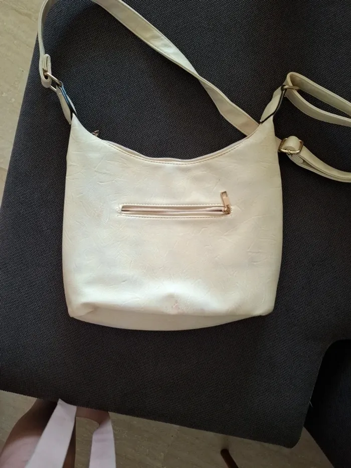 Sac à main beige multipoches - photo numéro 3