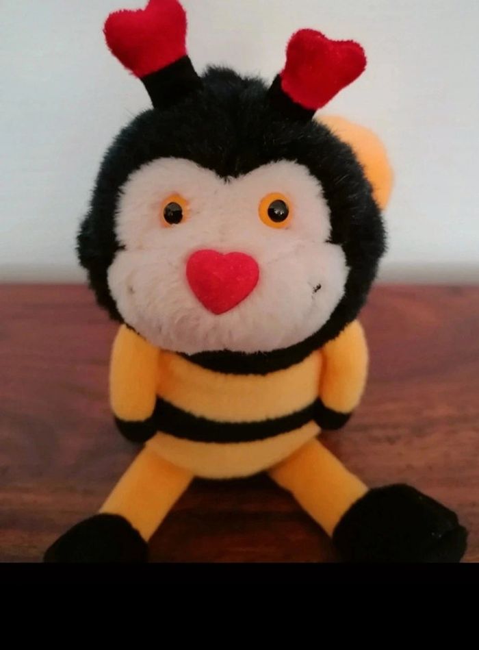 Doudou peluche abeille 20 cm environ - photo numéro 2