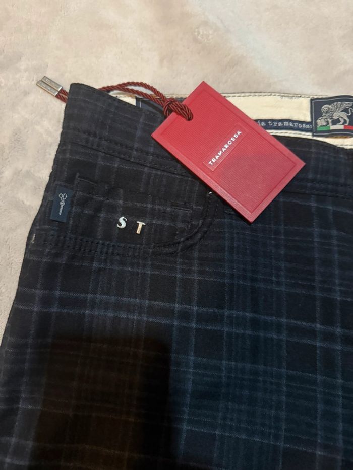 Tramarossa - Jean en laine, coupe droite, Bleu foncé, taille 32 - photo numéro 5