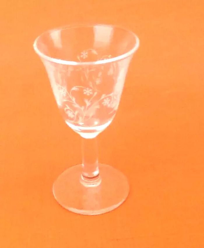 Années 1970 6 verres " Tulipe " gravés - photo numéro 6