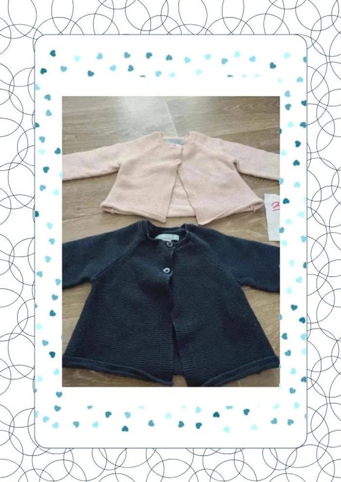 2 boléros 3 mois / 2 maglioncini 3 mesi - photo numéro 2