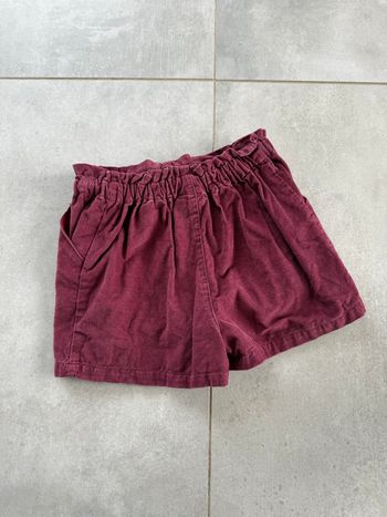 Short velours bordeaux 23 mois tape à l’œil