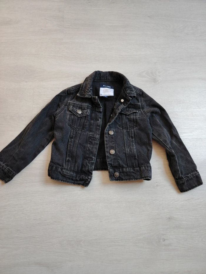 Veste en jean noir