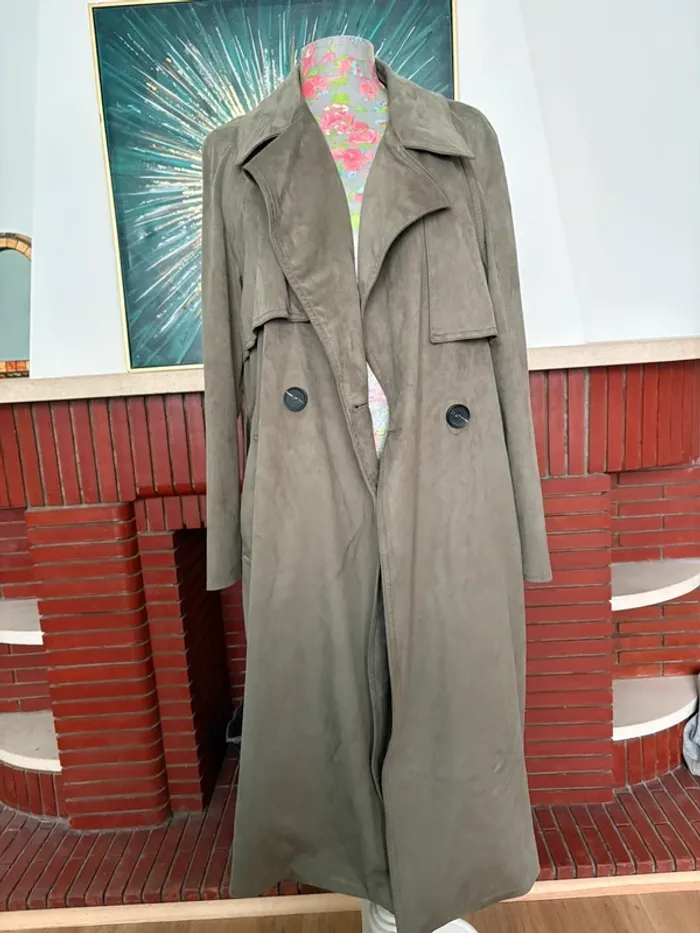 Veste Zara neuve effet suédine kaki