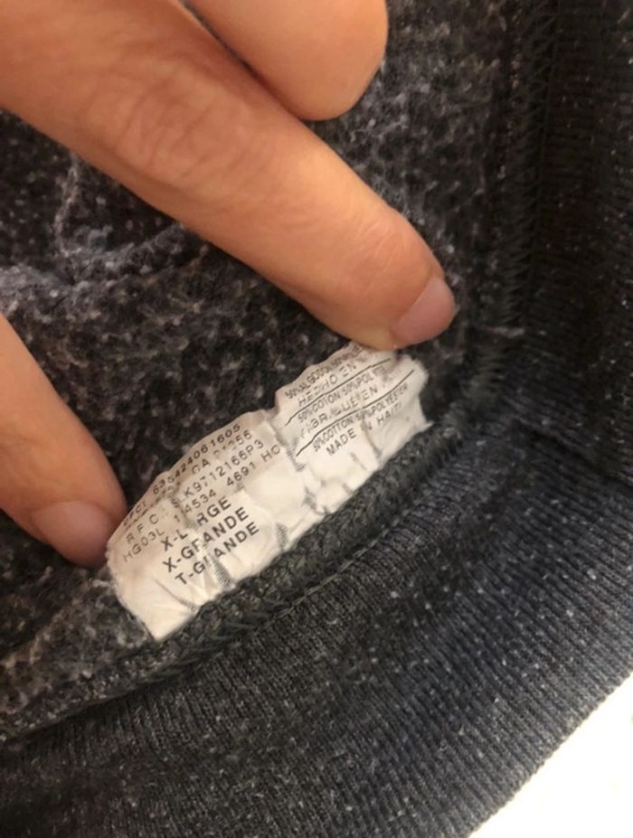 Sweat uni gris Hanes femme XL - photo numéro 8