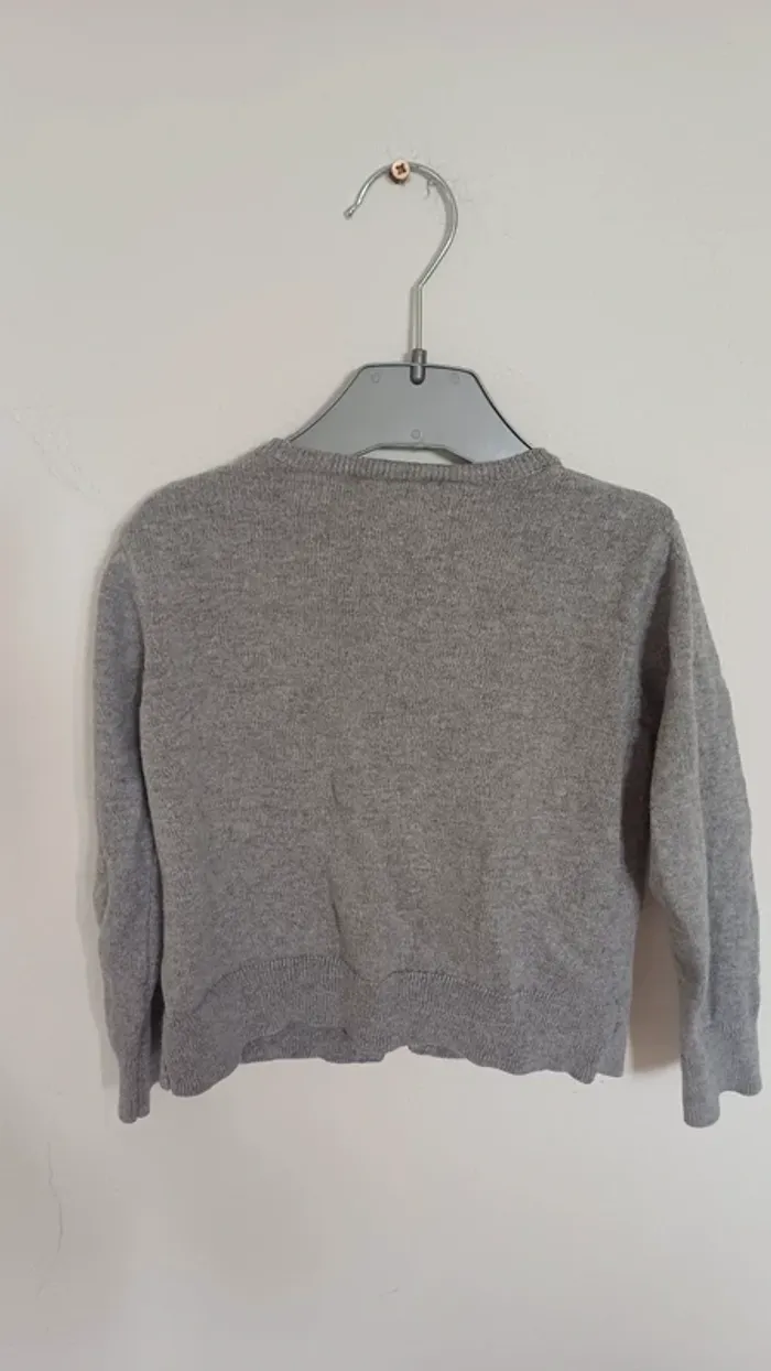 Gilet gris lili gaufrette - photo numéro 4