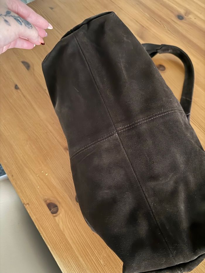 Sac en daim  marron marque Zara - photo numéro 2