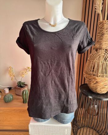 T-shirt manches courtes marron