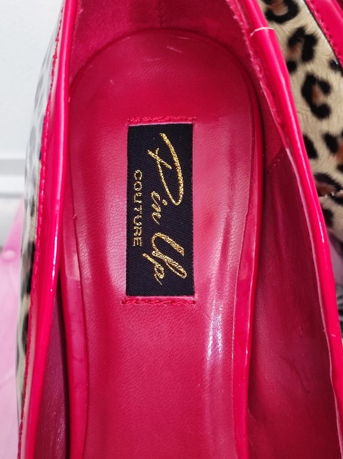 Paire Pin-up T39 Léopard et rouge vernis. - photo numéro 5