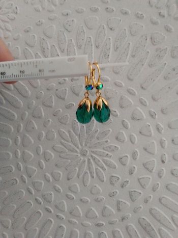 Boucles d'oreilles élégantes gouttes à facettes