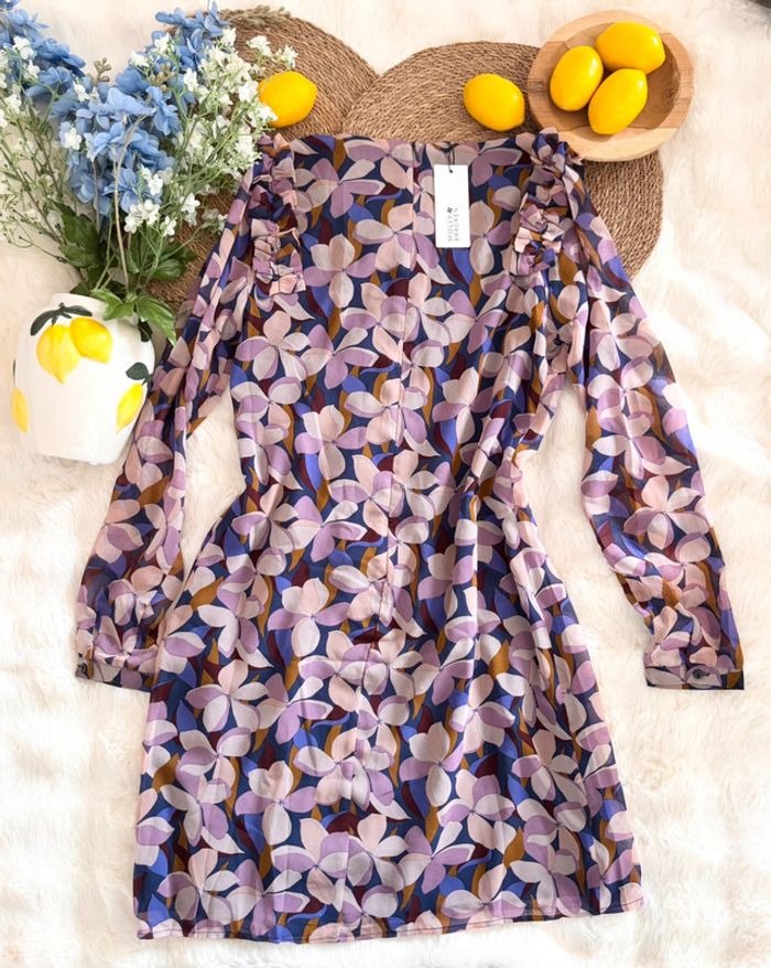 Robe fleurie violette Molly Bracken taille M - photo numéro 5