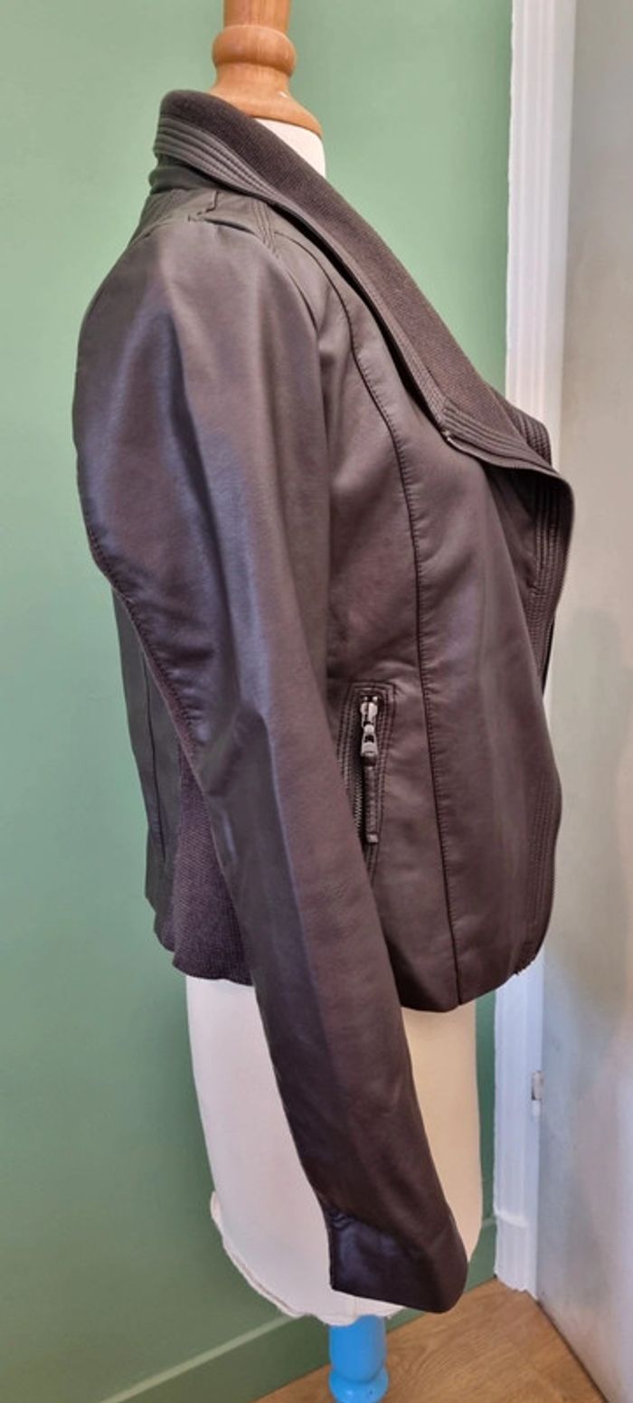 Perfecto marron bi-matiere Softy - photo numéro 3